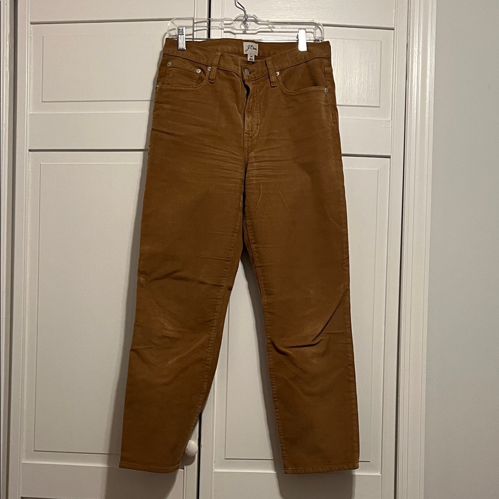 J. Crew Women's Tan Corduroy Straight Leg Pants